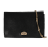 Bayswater Clutch Wallet On Chain, &pound;450, Handbags, Black, Leather, Front view